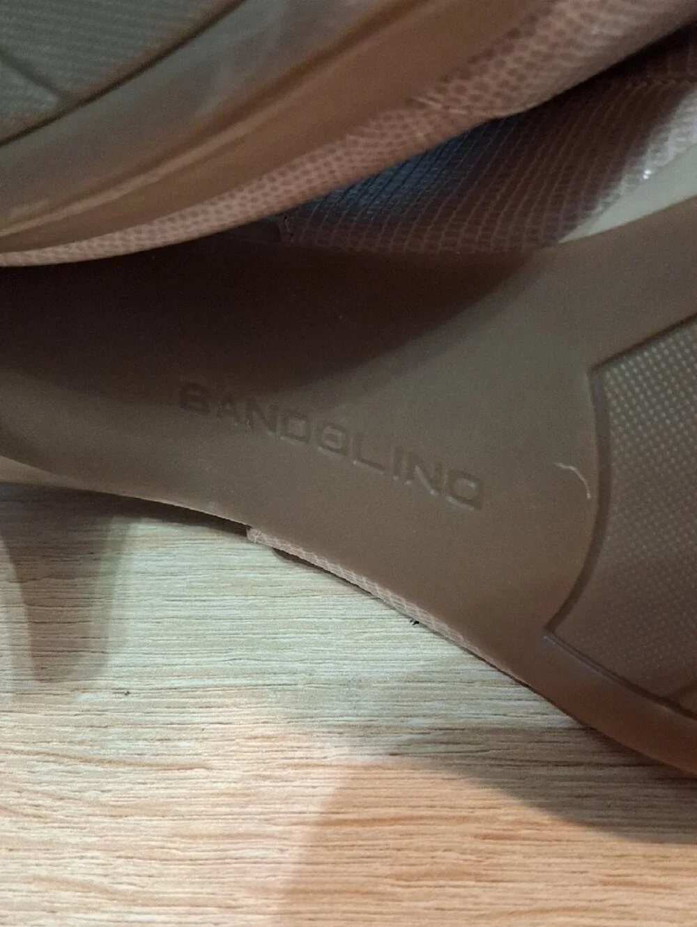 Bandolino Beige Peep-Toe Slingback Heels
